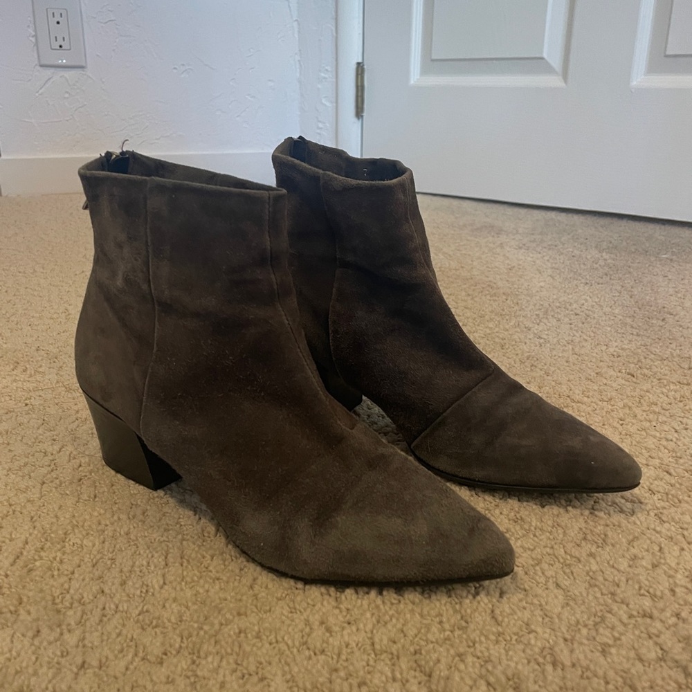 Steve Madden Grey Pointed Toe Booties - image 1